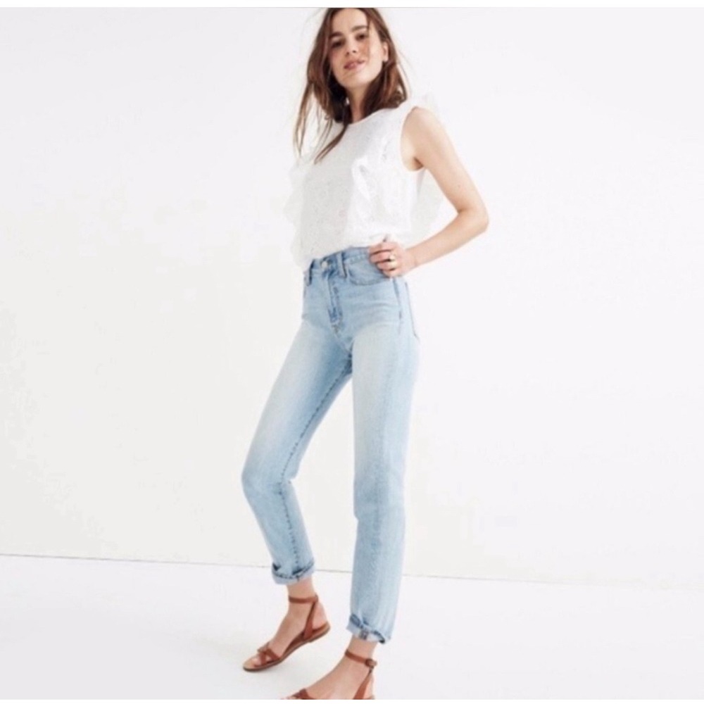 Madewell The Perfect Summer Jean Light Wash High Rise Straight Leg Jeans 29